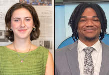 2025 APSE Student Contest: Shelby Swanson, Wynton Jackson share first-place honors North Carolina graduate Shelby Swanson, left, and Hampton graduate Wynton Jackson