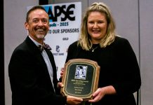 Billie Jean King Award writing contest is back; here’s how to enter Lindsay Schnell receives the 2025 Billie Jean King Award for Excellence in Women’s Sports Coverage from APSE President Dan Spears at the APSE Summer Conference in Minneapolis on June 28, 2025.