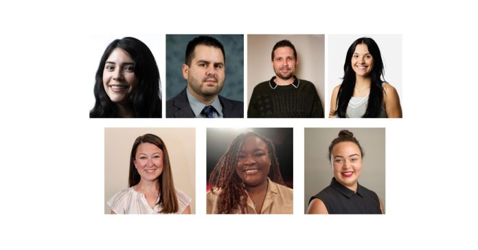 The fellows, top from left: Bria Manning, Carlos Silva Jr., Andre Fernandez, Isabella DiAmore. Bottom from left: Courtney Shultz, Lyric Swinton, Zoe Collins Rath.