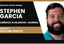 Stephen Garcia of Lubbock Avalanche-Journal wins Division D feature photo in 2025 APSE contest Stephen Garcia of the Lubbock Avalanche-Journal in Texas