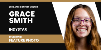 Grace Smith of IndyStar wins Division B feature photo category in 2025 APSE contest Grace Smith of the IndyStar