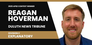 Reagan Hoverman of Duluth News Tribune wins Division C explanatory in 2025 APSE contest Reagan Hoverman of the Duluth News Tribune