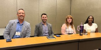 How sports journalists can improve coverage of LGBTQ+ and transgender athletes The panel “Reporting with accuracy and respect on LGBTQ+ issues in sports” during the APSE Summer Conference with moderator Dan Spears, Human Rights Campaign Senior VP Jonathan Lovitz, Capital Gazette reporter Katherine Fominykh, and Howard University SID Monica Lewis on Friday, July 17, 2026, in Arlington, Virginia. (Photo by Erik Hall)