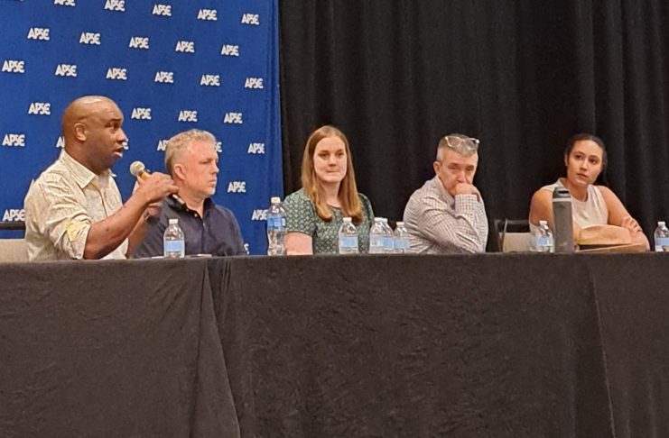 Inside The Washington Post sports department’s collapse and the fallout Jason Murray, Joe Tone, Emily Giambalvo, Matt Rennie and Ava Wallace discuss The Washington Post layoffs during the Associated Press Sports Editors Summer Conference in Arlington, Virginia, on Thursday, July 16, 2026. (Photo by Trevor Gomes)