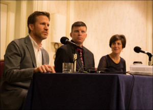 Jason Stallman, Erik Hall and Kelly McBride talk about how to cover sensitive issues in sports during the 2014 Associated Press Sports Editors Summer Conference in Arlington, Virginia. 
